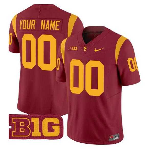 Men%27s USC Trojans ACTIVE PLAYER Custom Red 2024 F.U.S.E. Vapor Limited Stitched Jersey